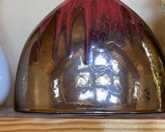 Mid-Century Modern Drip Glaze Ceramic Vase - Possibly West German Pottery