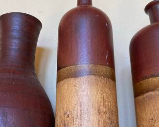 Mid-Century Modern Studio Pottery Floor Vases