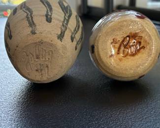 Studio Pottery Bud Vases by Rolling & Bori