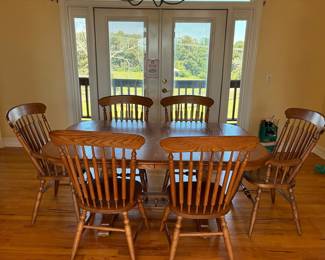 Tell City Chair Company Solid Maple Dining Set