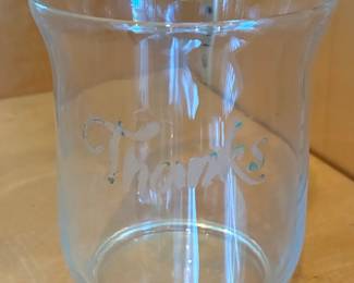 Personalized Etched Glass Hurricane Candle Holder