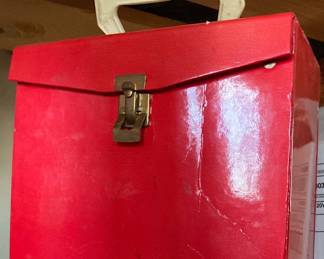 Vintage Red 45 RPM Record Holder/Case