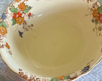 Vintage Myott Staffordshire "Wild Flower" Serving Bowl