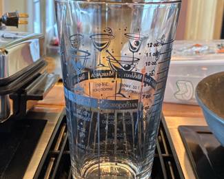 Vintage Libbey Cocktail Recipe Mixing Glass