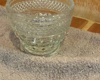 Anchor Hocking Wexford Diamond Point Open Sugar Bowl