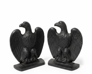 Vintage Cast Iron Robert Emig Eagle Bookends