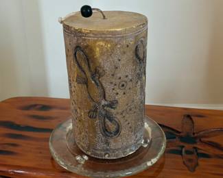 Vintage Southwestern Style Decorative Wax Pillar Candle