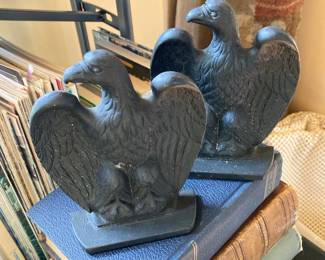 Vintage Cast Iron Robert Emig Eagle Bookends