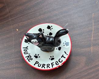 Ceramic Cat Ring Dish