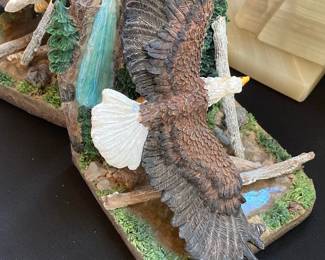 Bradford Exchange "Guardian Falls" Bald Eagle Bookends