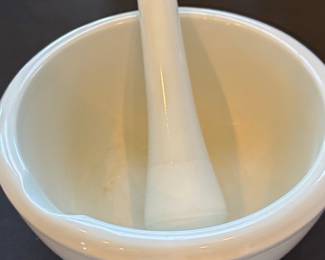 Vintage Porcelain Mortar and Pestle