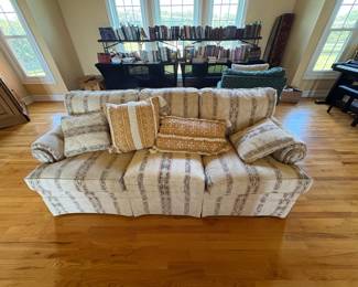Traditional Striped Upholstered Sofa by Drexel Heritage