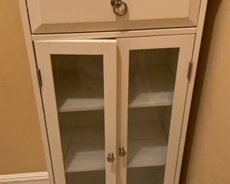 Teamson Home Connor Floor Cabinet with Water-Textured Glass