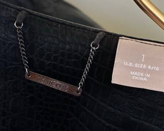 Chico's Black Faux Croc Embossed Jacket