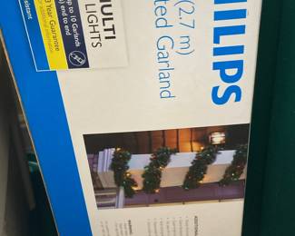Philips 9 ft Lighted Garland with 50 Multi-Color Mini Lights