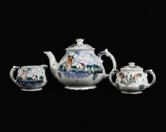 Delft Blue Style Hand-Painted Tea Set