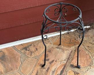 Wrought Iron Scroll Plant Stand