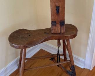 Antique Leather Stitching Horse / Saddle Maker's Bench