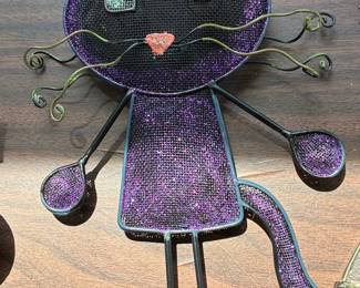 Pier 1 Imports Glitter Mesh Cat Wall Decoration