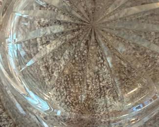 Vintage Pinwheel Star Cut Crystal Bowl