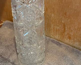 American Brilliant Period Cut Glass Vase