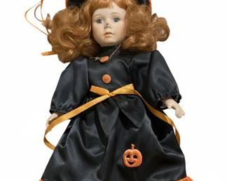 Halloween Themed Porcelain Collector Doll