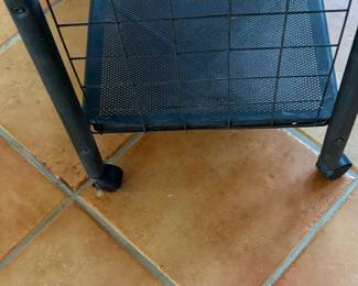 Industrial Style Two-Tier Rolling Utility Cart