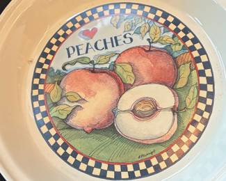 Susan Winget Harvest Fair Peaches Pie Plate