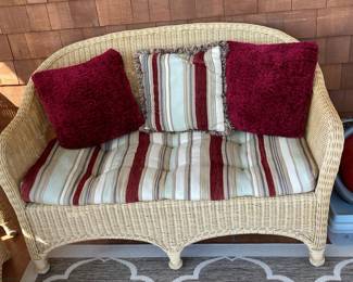 Wicker Loveseat Settee