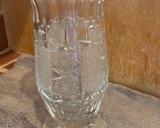 Bohemian Cut Crystal Vase