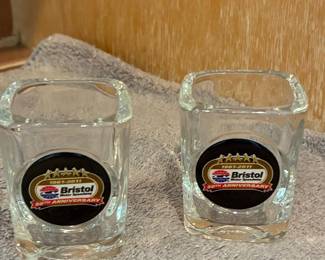 Bristol Motor Speedway 50th Anniversary Square Shot Glasses