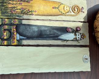 E. Smithson Cat Wall Plaques