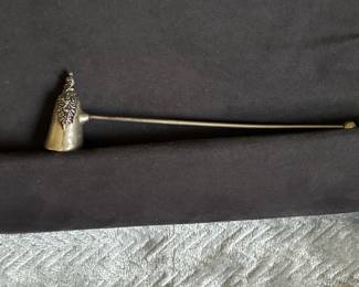 Vintage Sterling Silver Candle Snuffer with Grape and Vine Motif