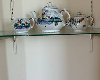 Delft Blue Style Hand-Painted Tea Set