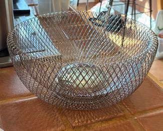 Contemporary Wire Mesh Fruit Bowl