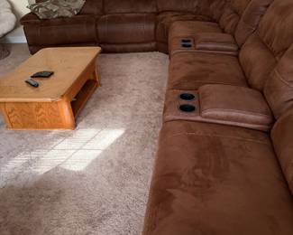 Leather sectional