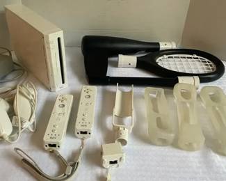 Nintendo Wii Console w Two Remotes, Two Nun chucks, Nerf Controller Accessories, Other Pieces