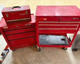 Red Tool Storage Craftsman 3 Pieces