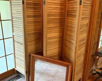 Folding Room Dividers 2 and Mirror