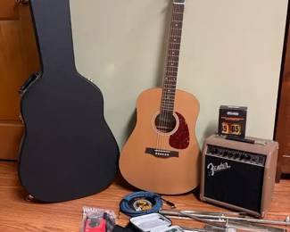 Seagull Guitar, Fender Amp and Accessories