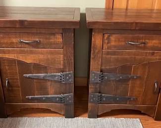 Troyer Ridge Rustic Wood Nightstands