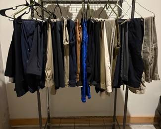 Mens Size 40 Pants , Rack Included