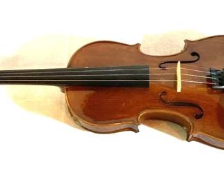 Violin with Case and Hygrometer