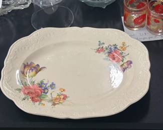 Pope Gosser USA Vintage Ceramic Oval Serving Platter