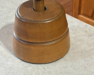 Antique Wooden Butter Mold 4-Petal Floral Star Design