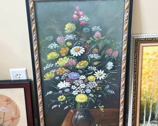 Original Floral Oil on Canvas By Jeanette Moore