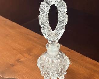 Pressed Clear Glass Vanity Perfume Bottle