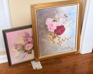 Floral Oil On Canvas Paintings