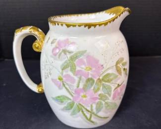 313 porcelainpitcherwithpinkfloraldecor