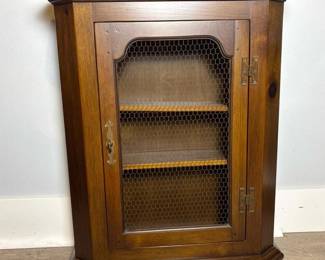 275 rusticwoodenwallcabinetwithchicken
